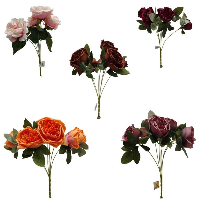 MAZUGI - Matas Rosas Secas Flores Artificiales Decoración