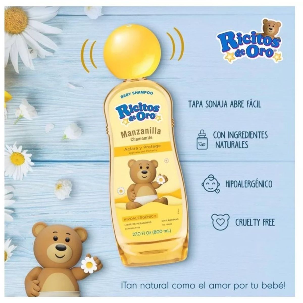 GENERICO - Shampoo Manzanilla 100ml Ricitos de Oro - Grisi