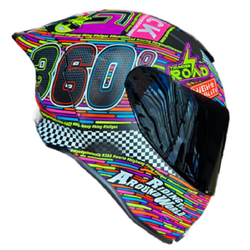 EDGE HELMETS - Casco Edge Integral Shanghai Moto Racing 360 Fucsia Certificado DOT - ECE - Fucsia - M