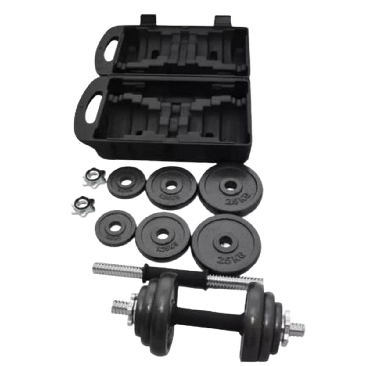 GENERICO - Kit Pesas Mancuernas 20 Kg 40 Lb Gimnasio Portatil + Estuche