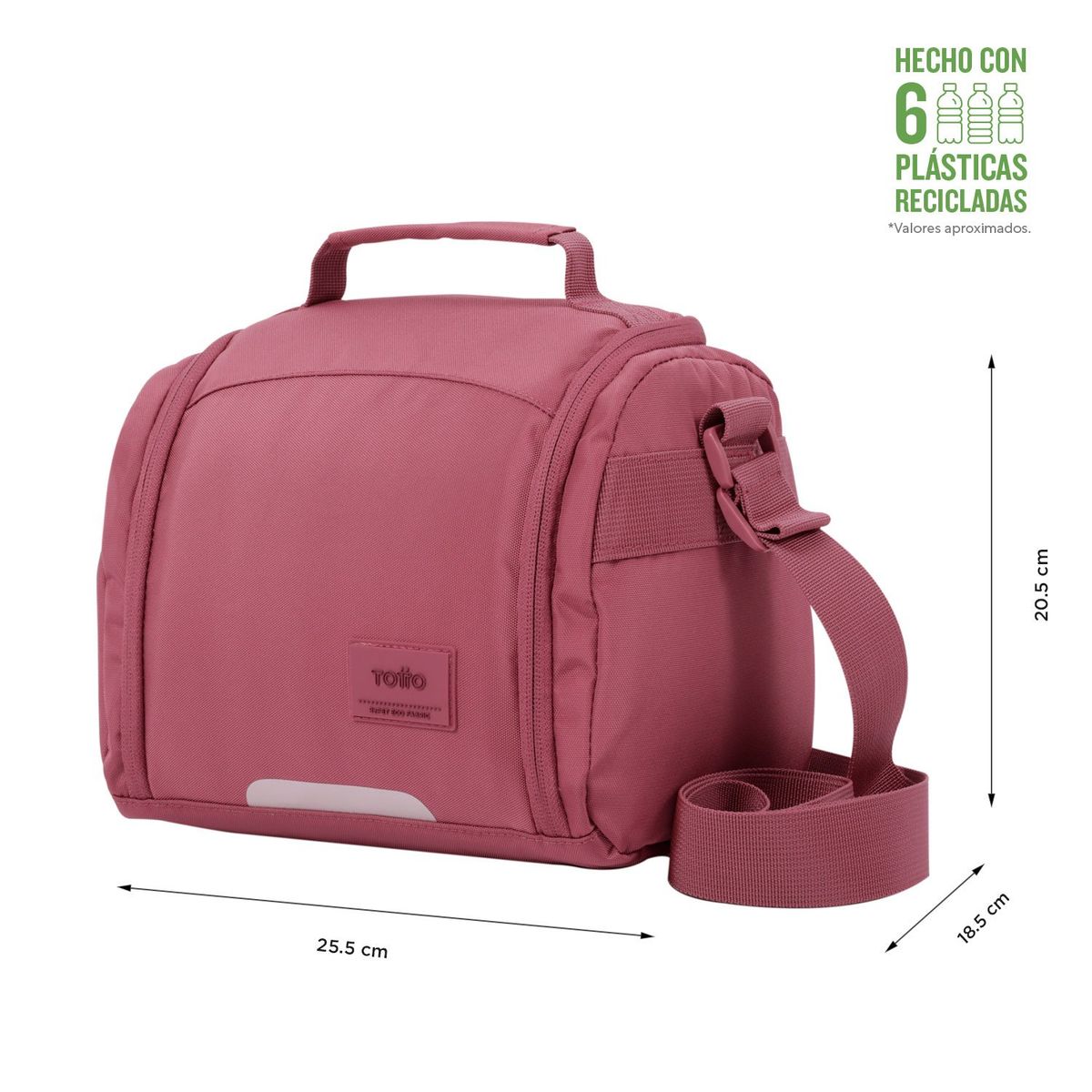 TOTTO - Lonchera Para Almuerzo Grafito Mujer Rosada