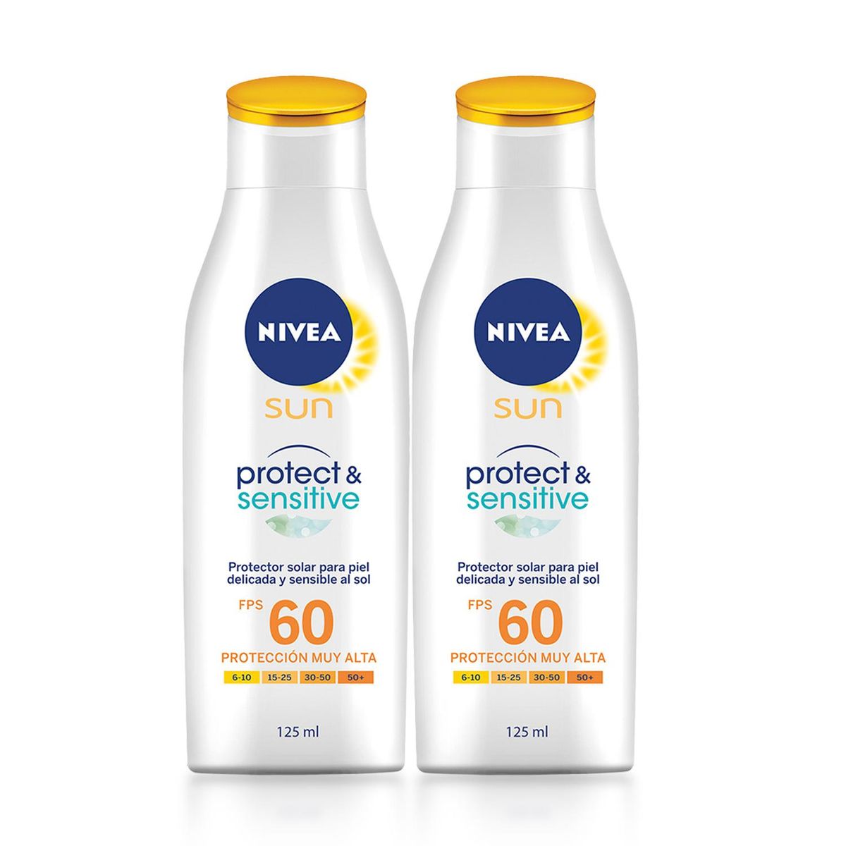 NIVEA - Nivea Sun Sensitive Protect Fps 60 125ml X2