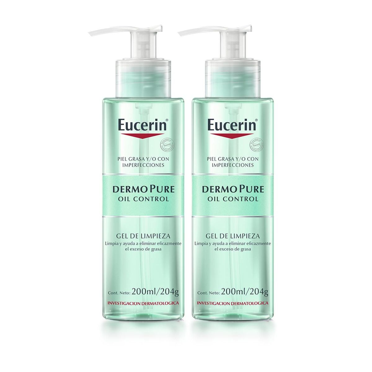 EUCERIN - Eucerin Dermopure Oil Control Gel Limpiador Facial 200ml X2