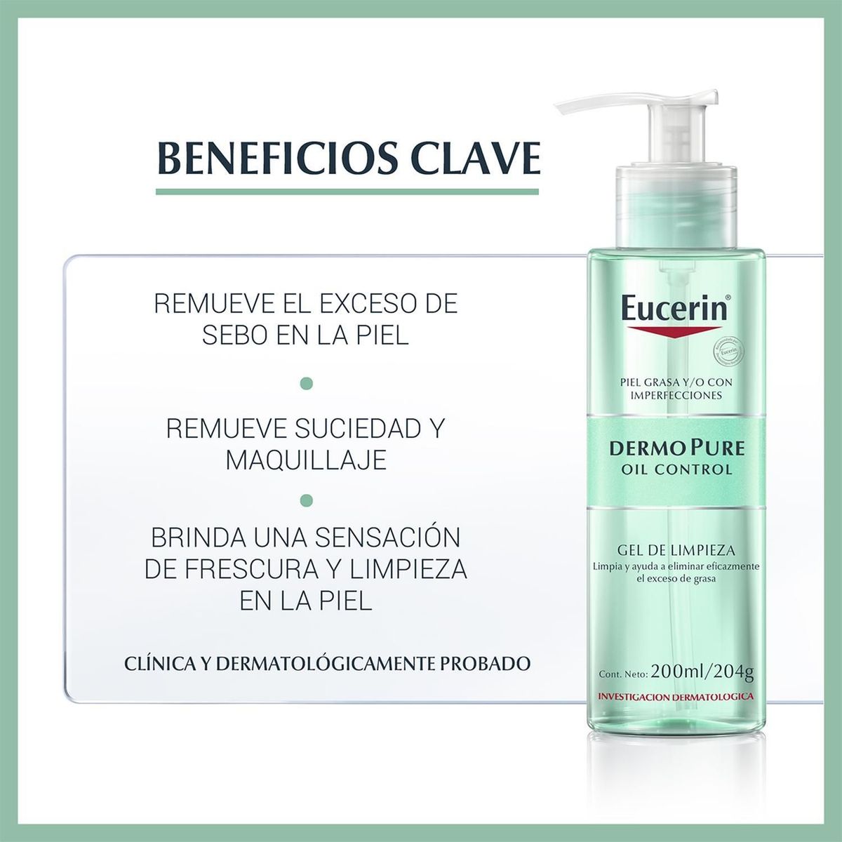 EUCERIN - Eucerin Dermopure Oil Control Gel Limpiador Facial 200ml X2