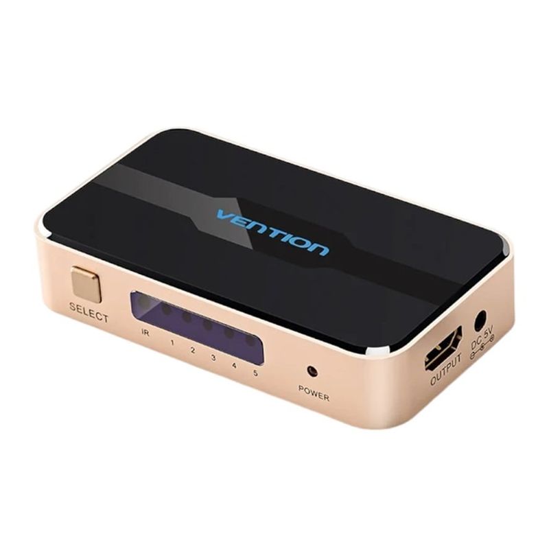 GENERICO - Conmutador Divisor Vention 5 en 1 HDMI 1,4 Con Control