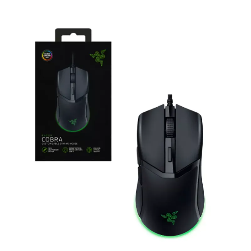 RAZER - Mouse Razer Gamer Cobra Rgb Color Negro