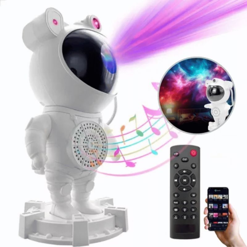GENERICO - Proyector Astronauta Musical Bluetooth Lámpara LED Musical Nebulosa