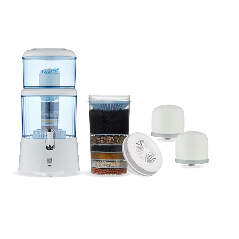 ECOTRADE - Filtro Purificador Agua 14 Litros mas kit 4 Repuestos Ecotrade