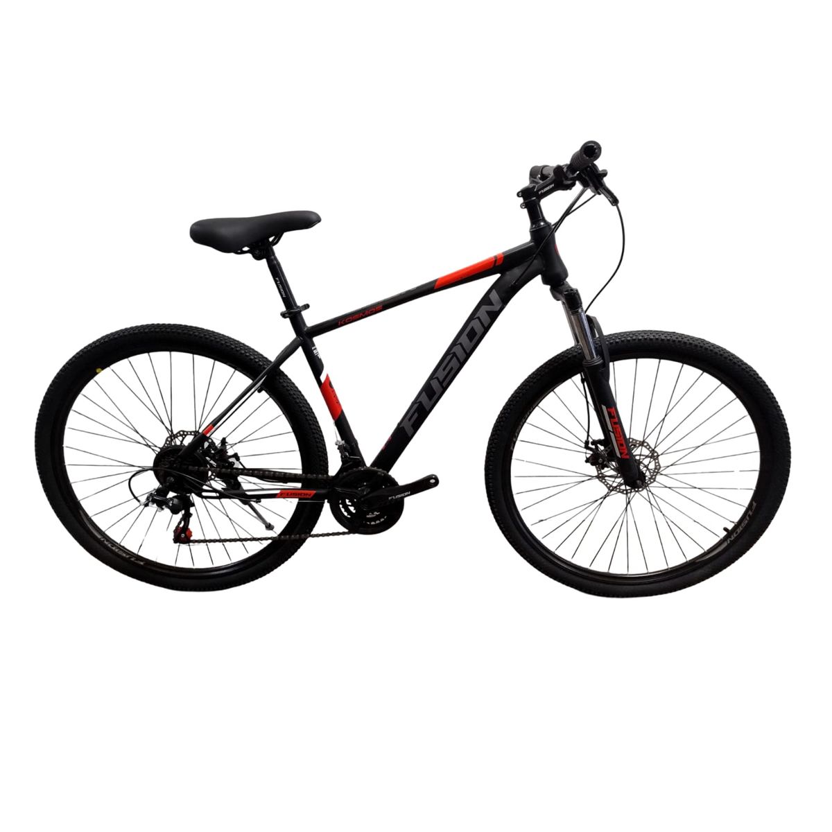 FUSION - Bicicleta Fusion Kosmos Rin 29 Aluminio 24 Vel Negro rojo