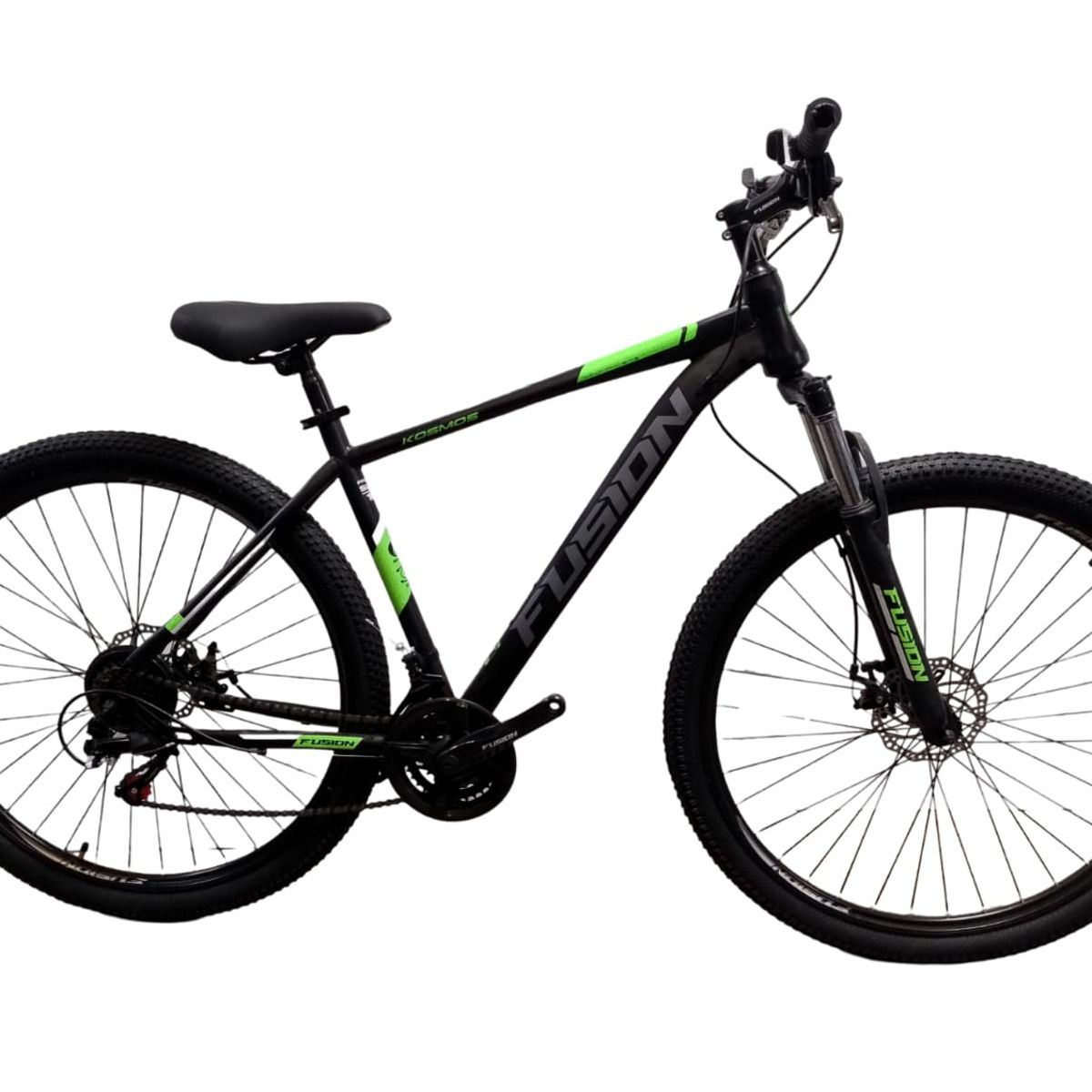 FUSION - Bicicleta Fusion Kosmos Rin 29 Aluminio 24 Vel Negro verde