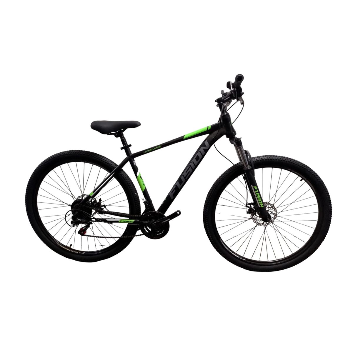 FUSION - Bicicleta Fusion Kosmos Rin 29 Aluminio 24 Vel Negro verde