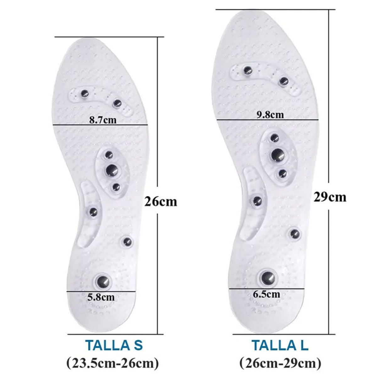GENERICO - Plantillas masajeador magnético acupuntura terapéutica 35-40