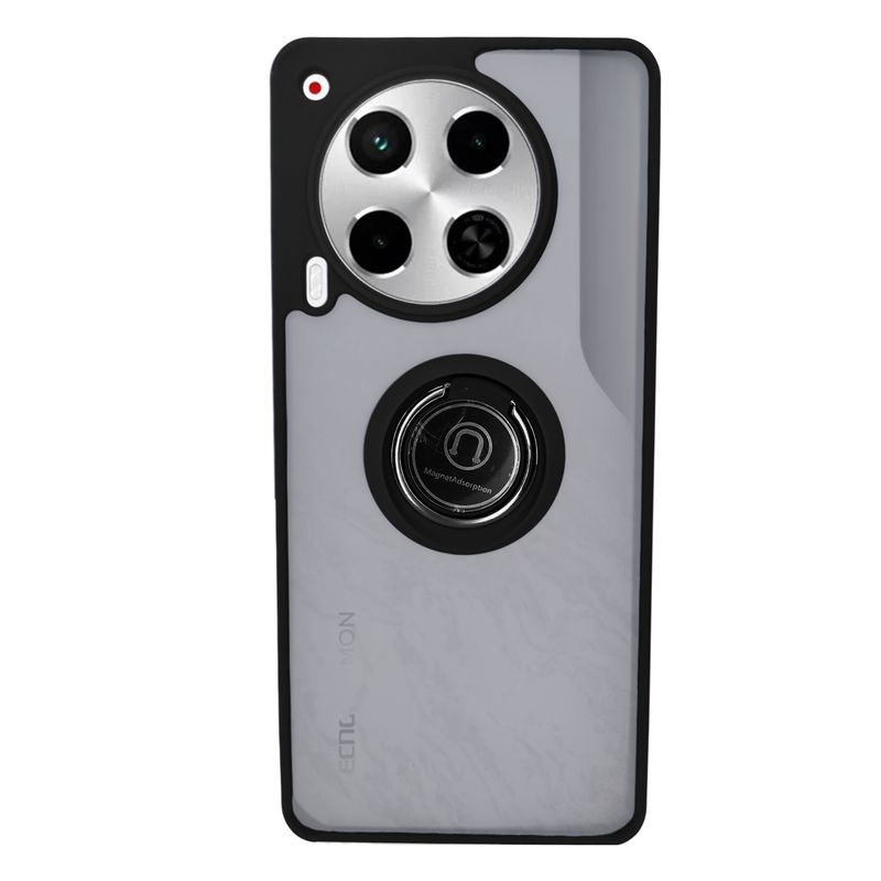 GENERICO - Funda Estuche Mate Con Anillo Compatible Con Tecno Camon 30 4G Negro