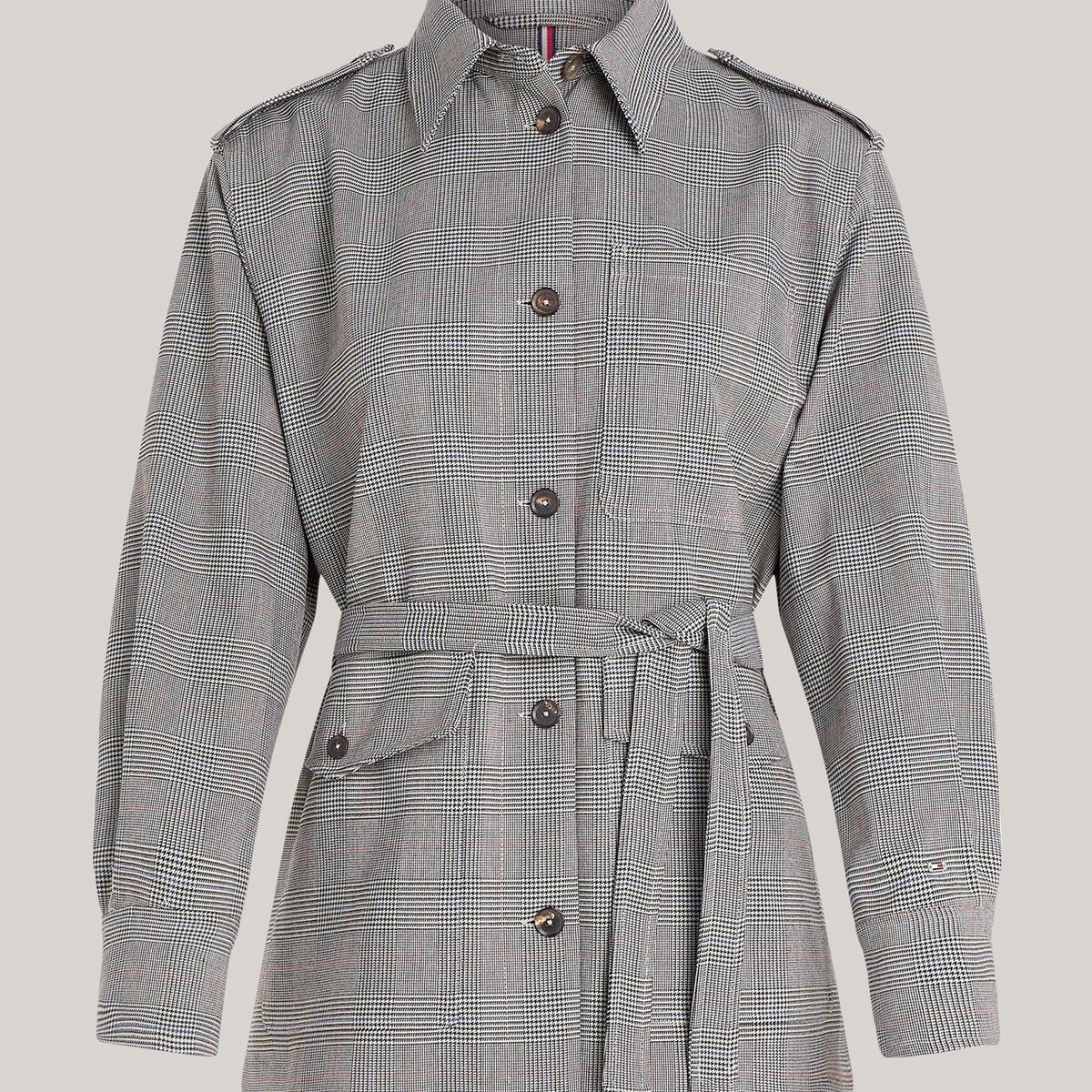 TOMMY HILFIGER - Chaqueta gris tipo americana de cuadros Tommy Hilfiger