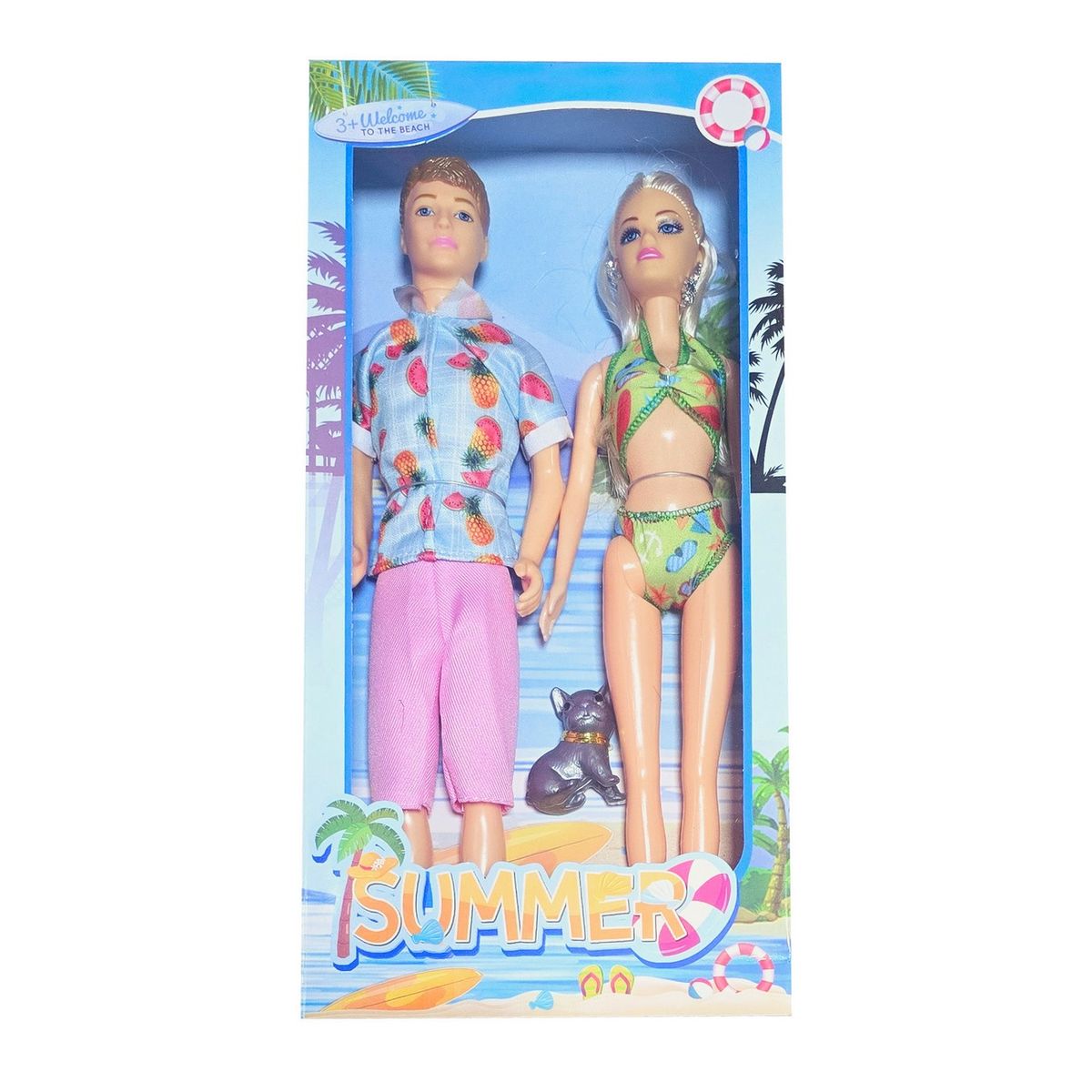 GENERICO - Muñeca Muñeco Playa Vacaciones Mascota Juguete Niñas