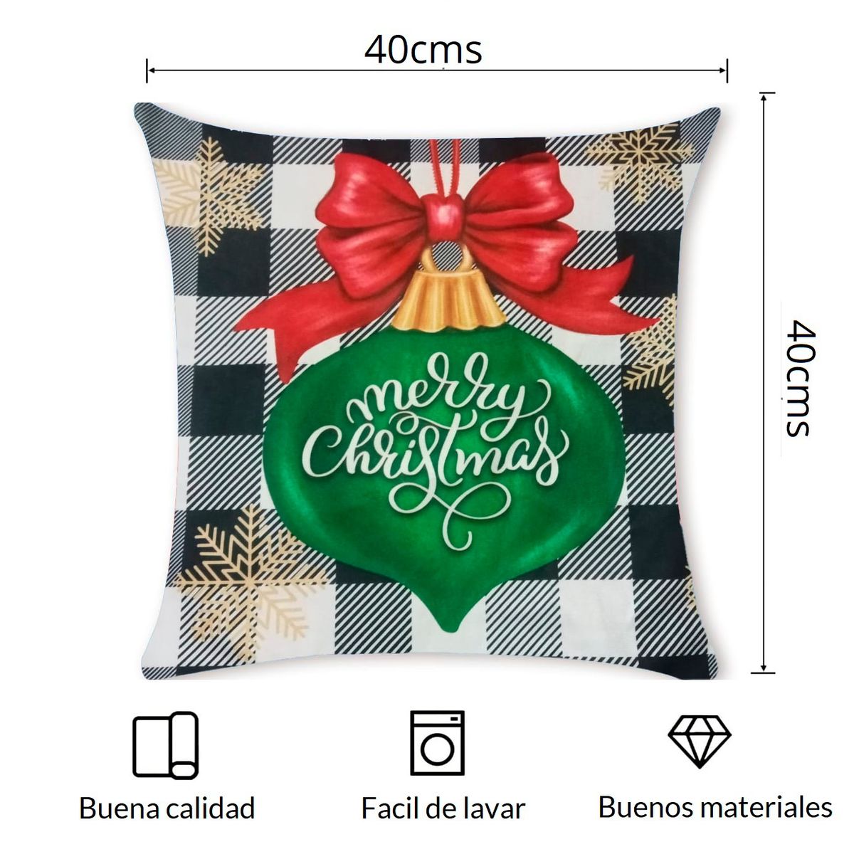 IKSA - Funda Peluche Para Almohada de Navidad