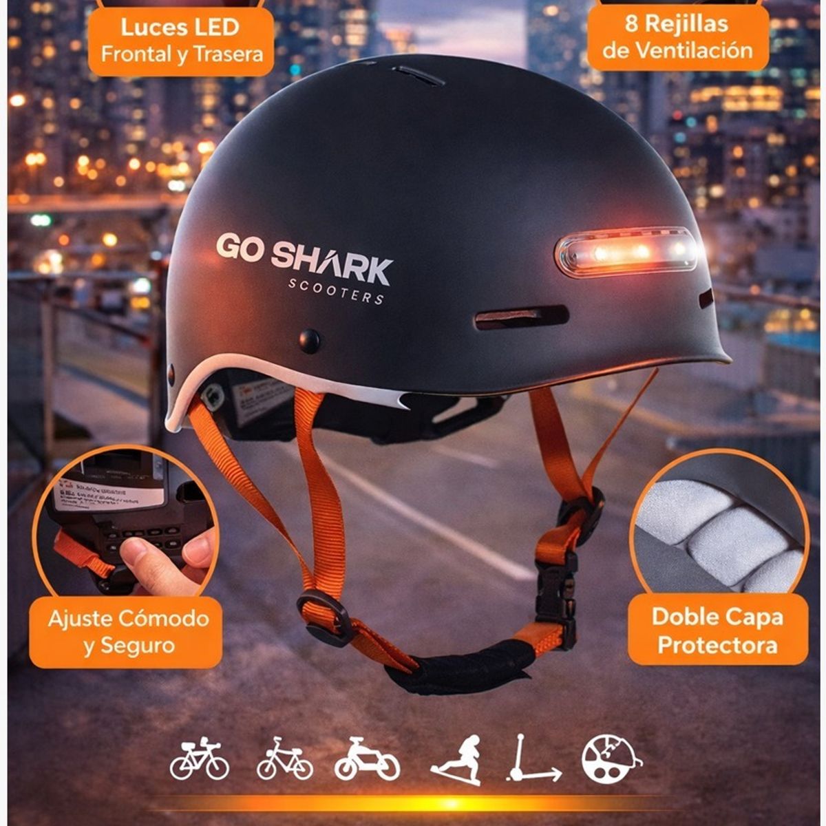 GENERICO - Casco Urbano Para Skate Patinaje y Ciclismo BMX Con Ajuste Seguro