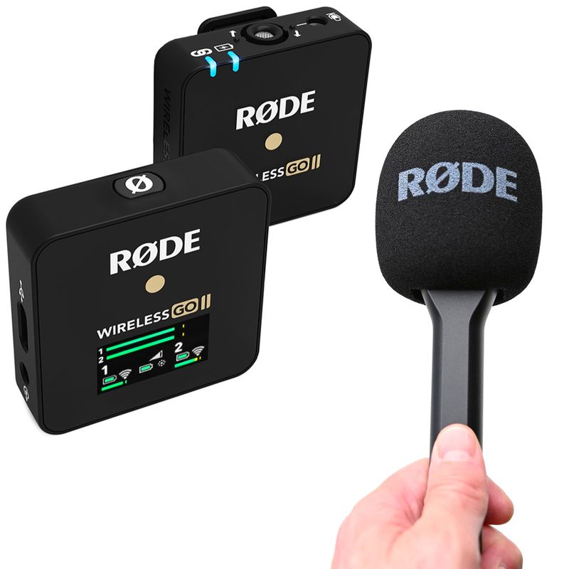 RODE - Micrófono Rode Wireless Go II Single con Soporte Interview Go