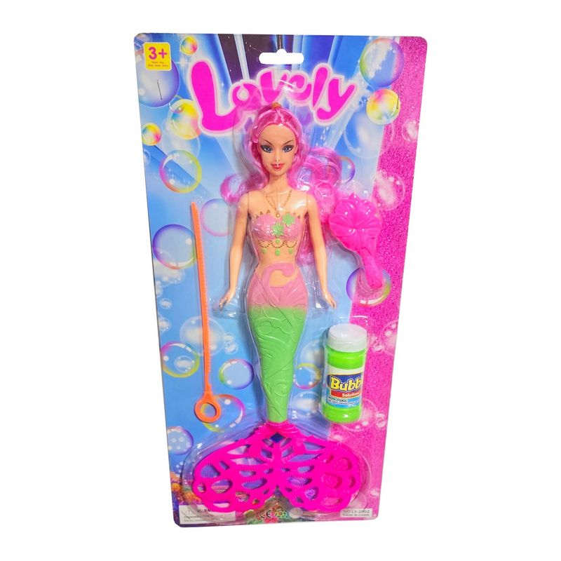 GENERICO - Muñeca Sirena Burbujas Juguete Interactivo Niñas + Liquido
