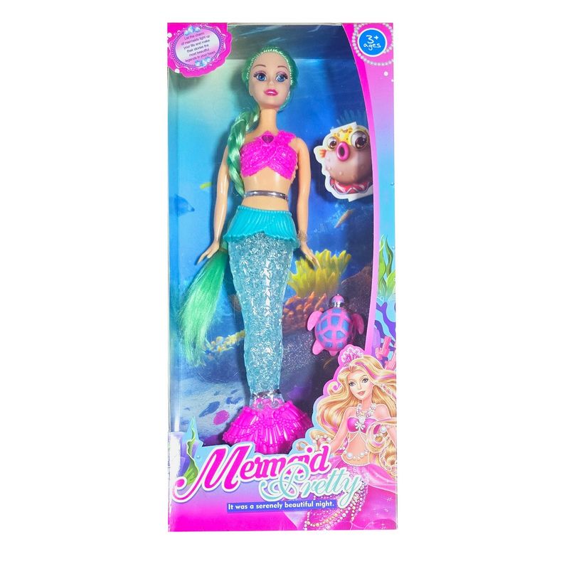 GENERICO - Muñeca Sirena Cola Sirena Tortuga Juguete Niñas Interactivo