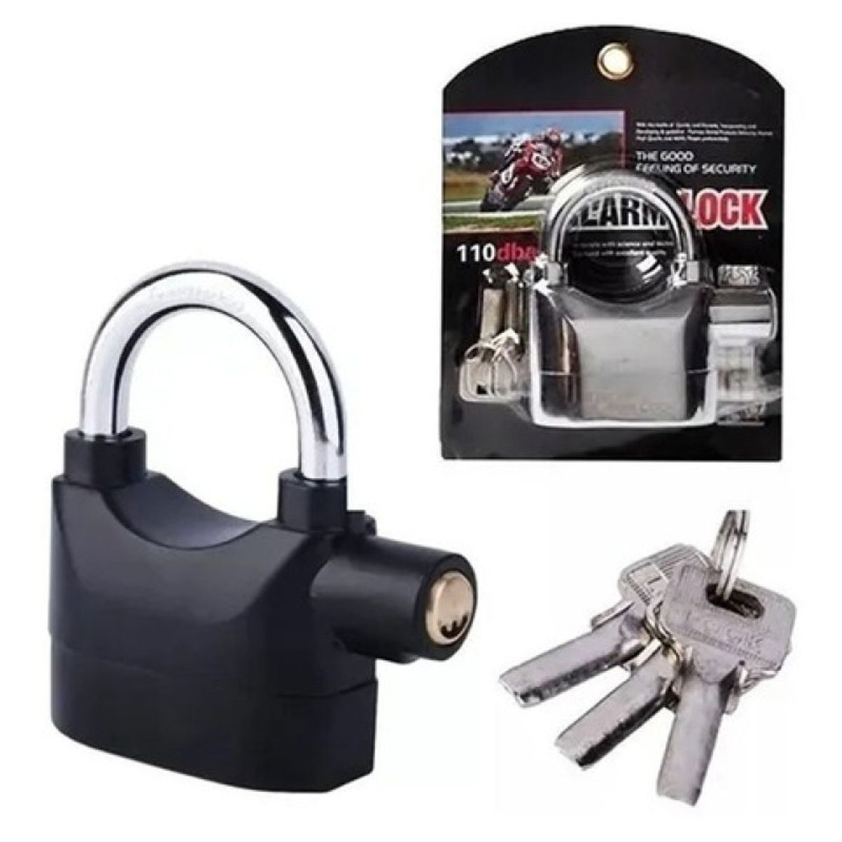 SKY - Candado De Seguridad Con Alarma Motos Bicicletas Puertas Etc