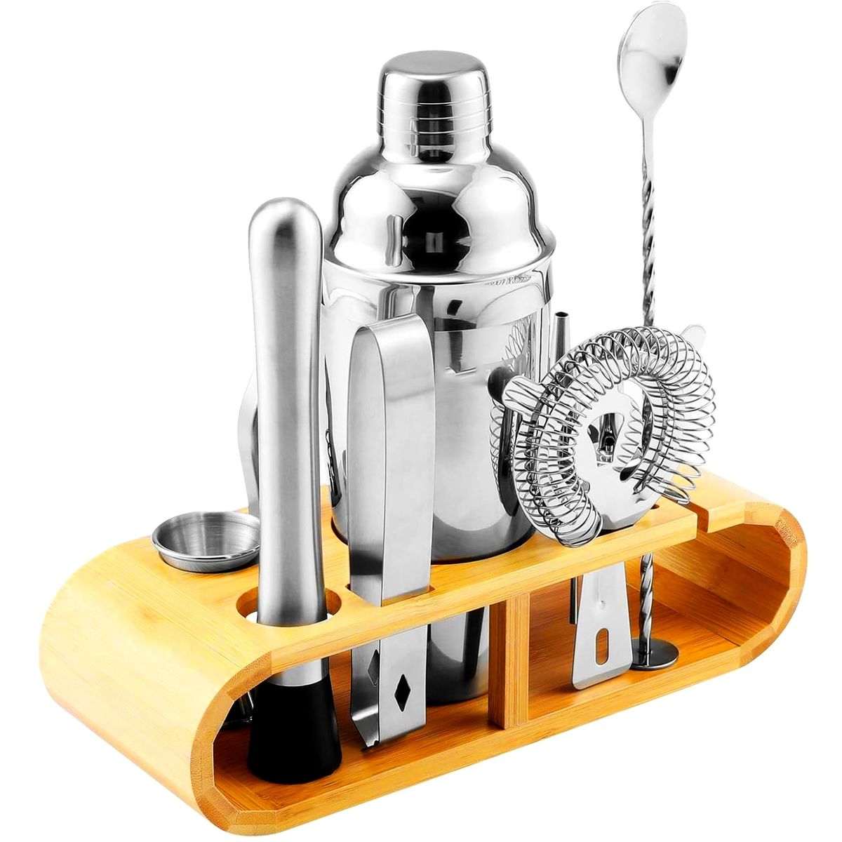 ONE PIXEL - Bartender Coctelera Set Utensilios Bar Inoxidable 12 Piezas