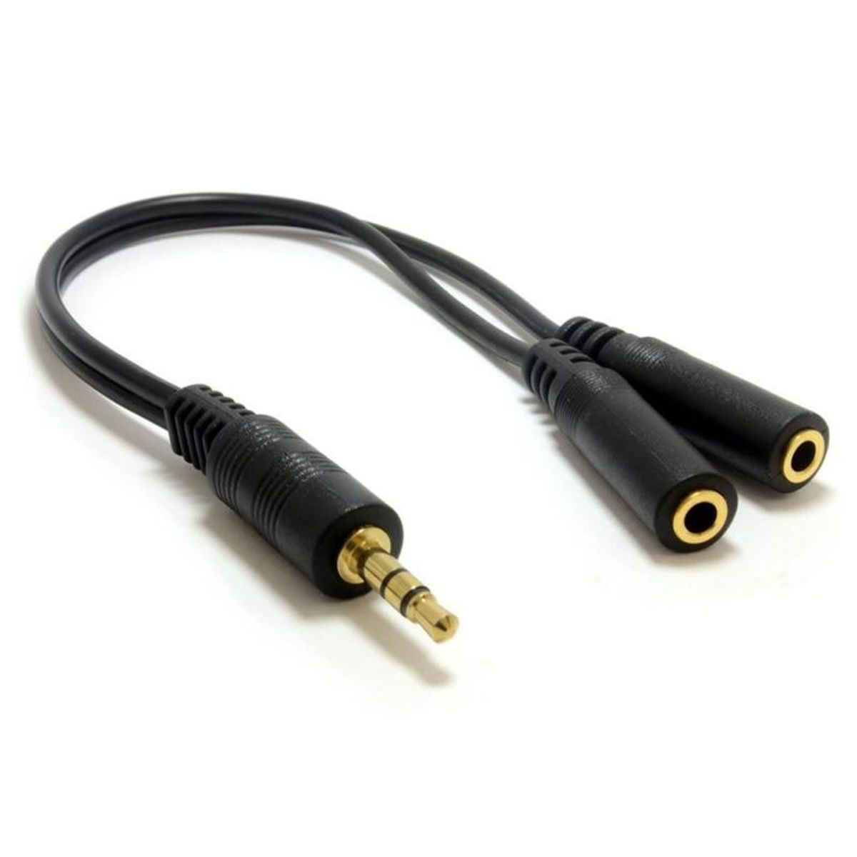 SEISA - Cable De Audio En Y 1 Macho X 2 Hembra Jack 3.5 Mm Estéreo