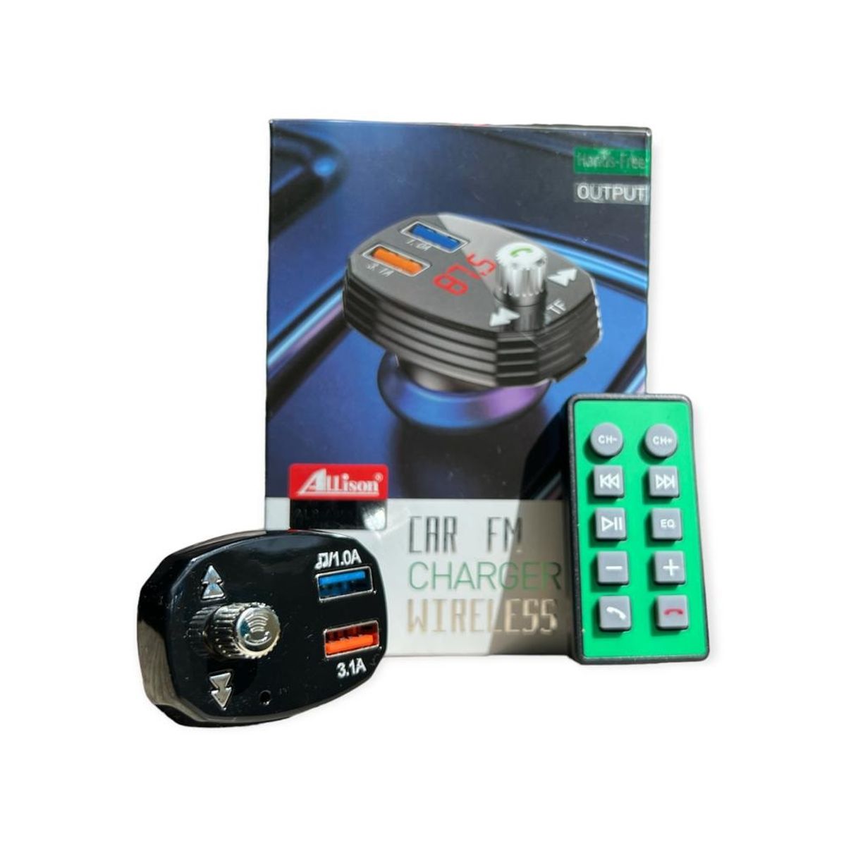 GENERICO - Modulador Fm Para Coche Con Bluetooth, Tf Y 2 Puertos Usb