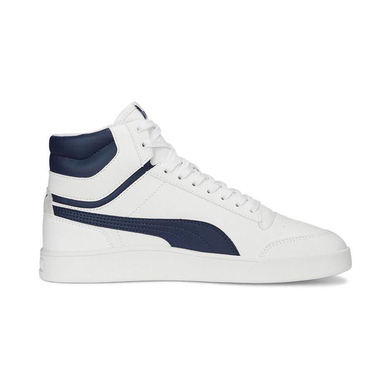 PUMA - Tenis Puma Hombre Puma Shuffle Mid Blanco Deportivo Original