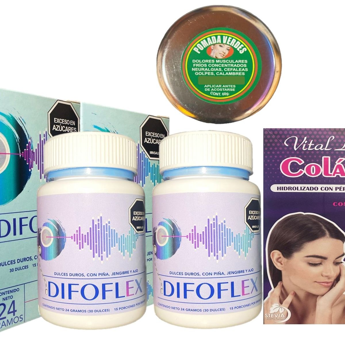 GENERICO - 2 DIFOFLEX MEJORA TU NIVEL DE AUDICION COLAGENO