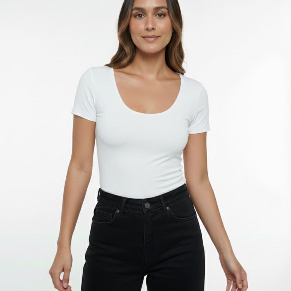 MOLGOA - Body para Mujer Cuello Redondo - The Dapper