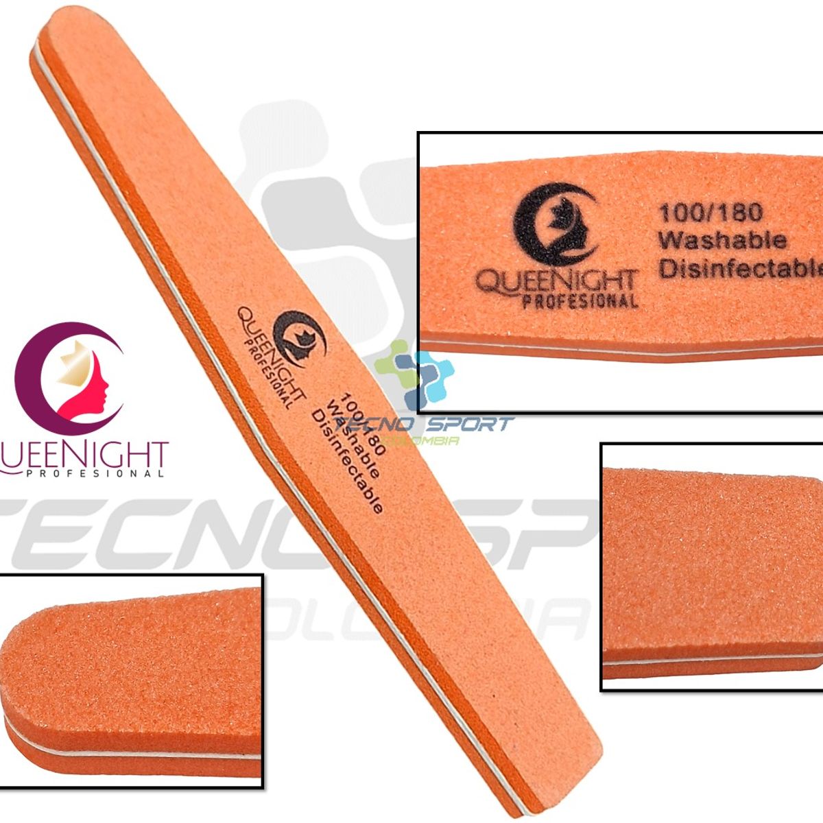 GENERICO - Lima Sponge Uñas Acrilicas Removedor Gel X3 Unidades