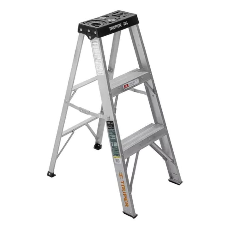 TRUPER - Escalera Tipo Tijera 2 Pasos, 150 Kg / 1.68m Altura Truper
