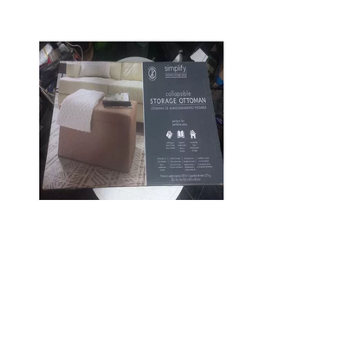 GENERICO - Puff Silla Cubo Con Cajon Almacenador