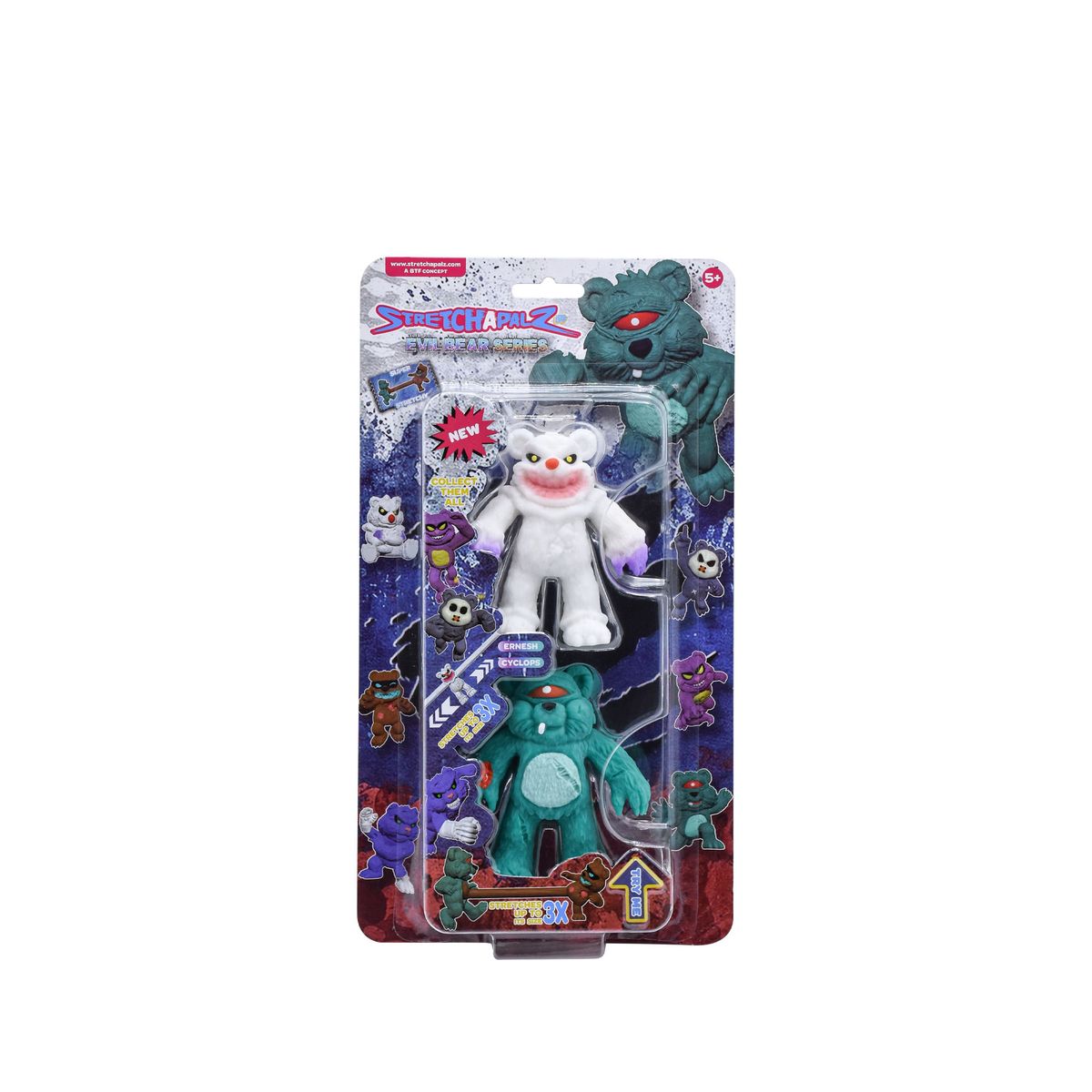 STRETCH - Figuras Stretchapalz Ernesh y Cyclops Serie Osos Malvados