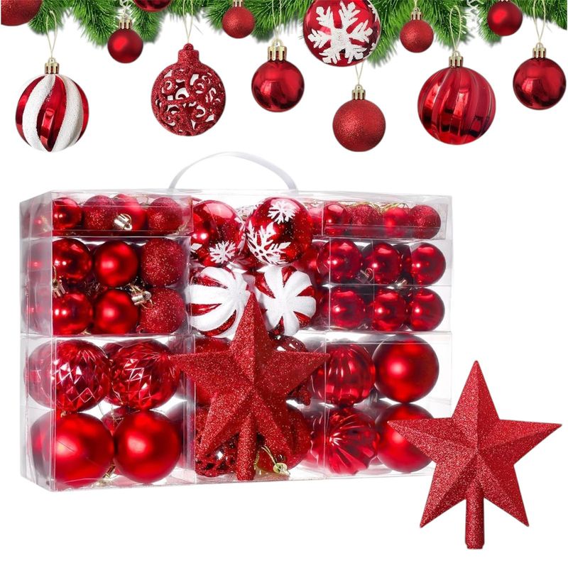 MULTIPLACE COLOMBIA - Bolas de Navidad adorno decorativo navideño 101 piezas alta calidad