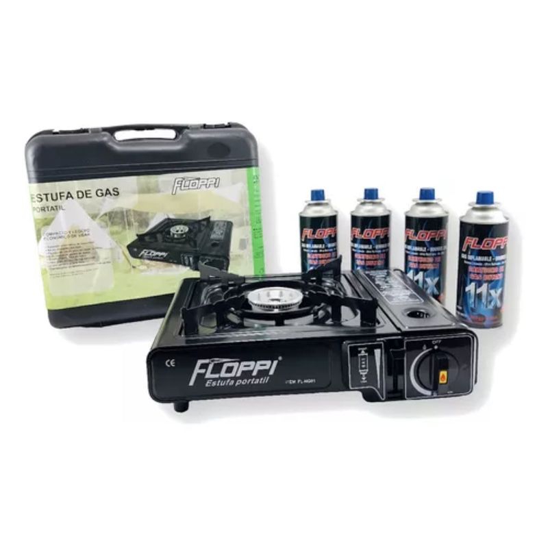 GENERICO - Estufa De Gas Portátil Camping Cocina +accesorios Y Estuche