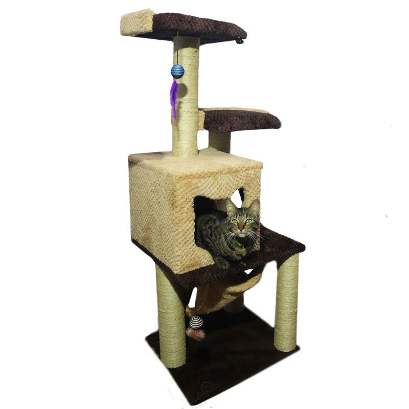 WOOD PETS - GIMNASIO ARBOL RASCADOR PARA GATO