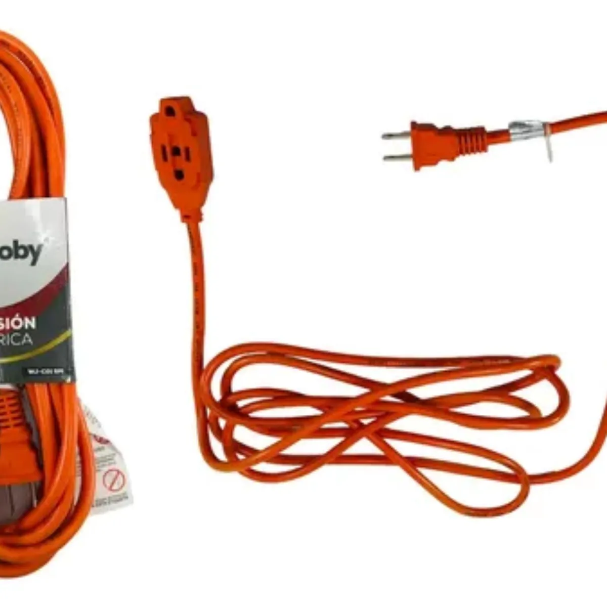 GENERICO - Extensión Electrica Encauchada Naranja 5mts Profesional