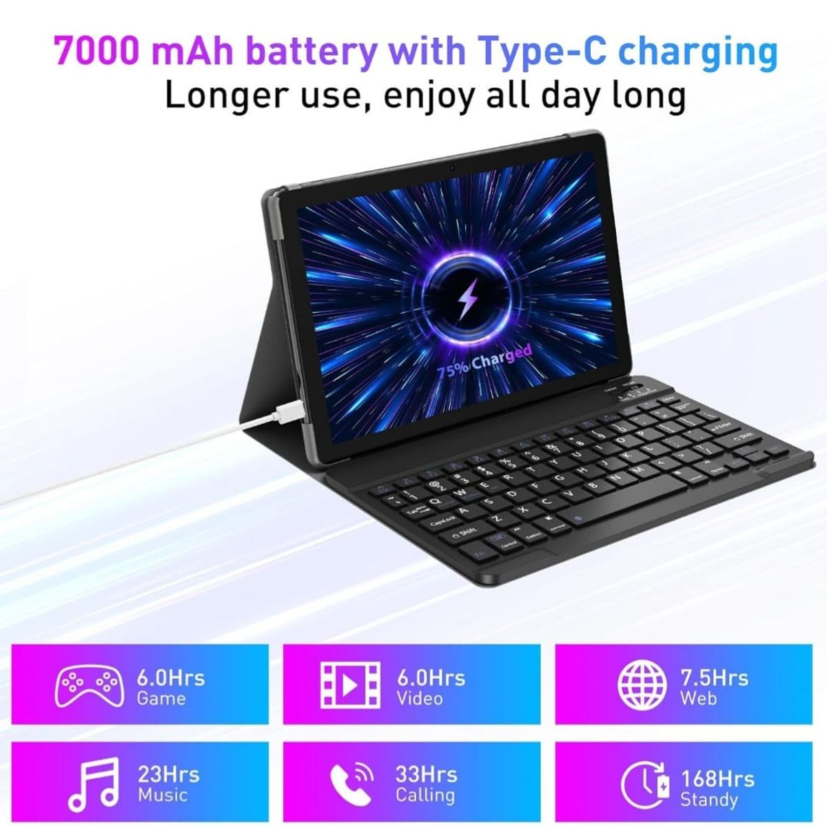 GENERICO - Tablet Android 13 Con Teclado Mause Lapiz 128 Rom + 12 Ram