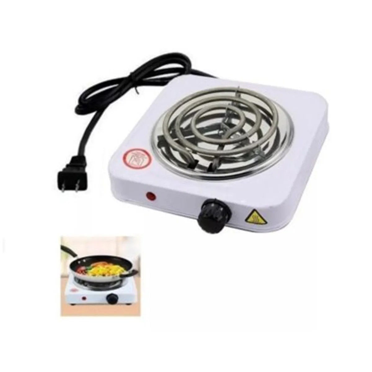 GENERICO - Estufa Eléctrica 1 Puesto Fogon Portátil Camping 1000w 110v