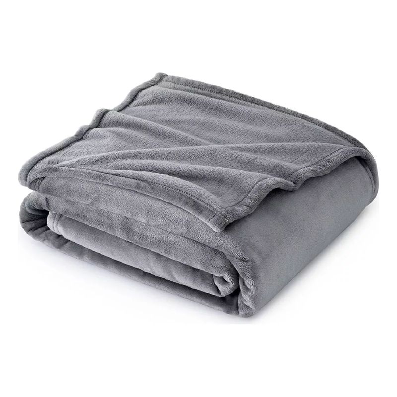 GENERICO - Cobija Térmica 180x240 Cm Suave Terciopelo Gris