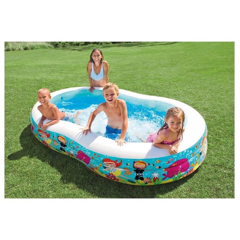 GENERICO - piscina inflable familiar de 262x160x46 rectangular estampada niños