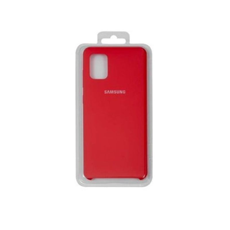 GENERICO - Funda Silicone Case para Samsung A31 rojo