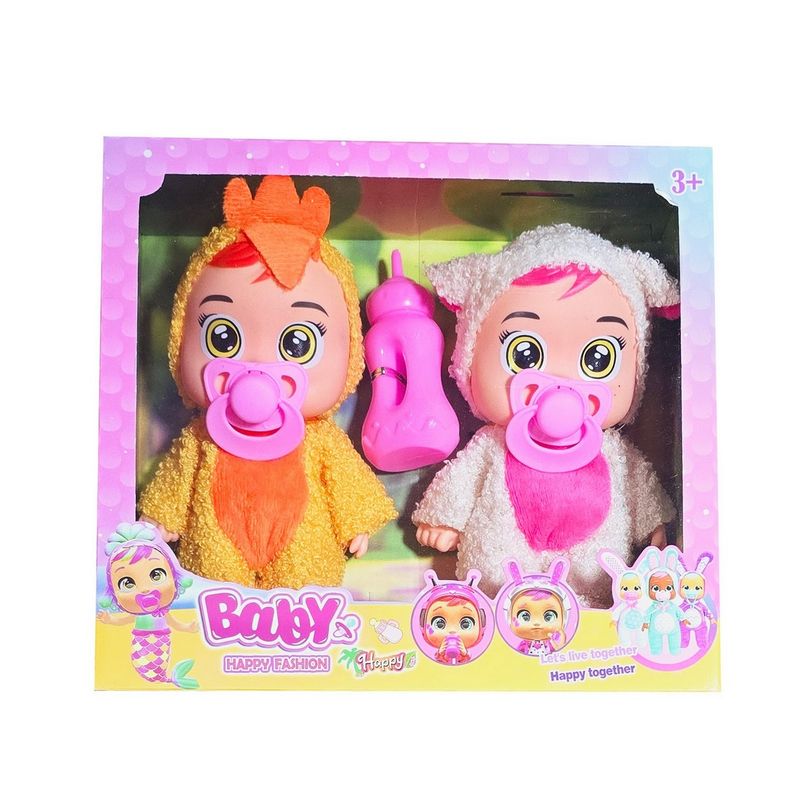 GENERICO - Muñeco Bebe Pijama Lloron Duo Juguete Interactivo Niñas