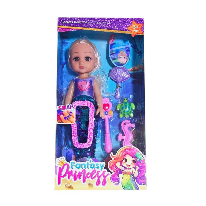 GENERICO - Muñeca Princesa Sirena Multicolor Mundo Marino Juguete Niñas