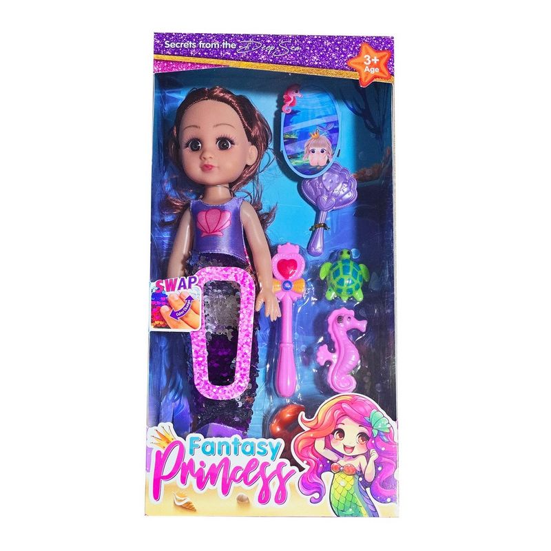 GENERICO - Muñeca Princesa Sirena Multicolor Mundo Marino Juguete Niñas