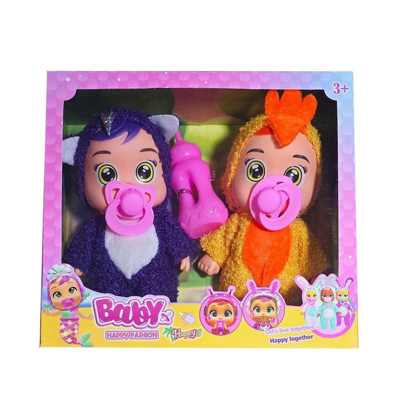 GENERICO - Muñeco Bebe Pijama Lloron Duo Juguete Interactivo Niñas