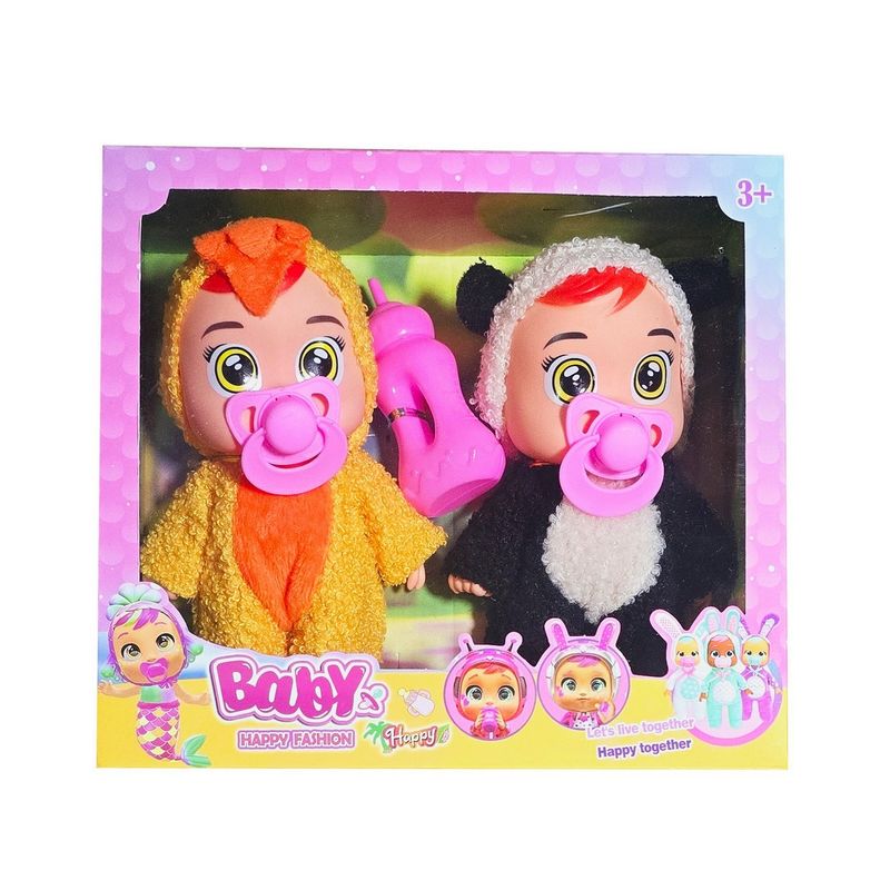 GENERICO - Muñeco Bebe Pijama Lloron Duo Juguete Interactivo Niñas