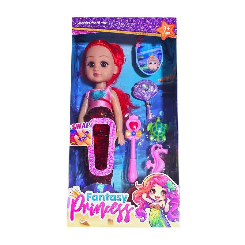 GENERICO - Muñeca Princesa Sirena Multicolor Mundo Marino Juguete Niñas
